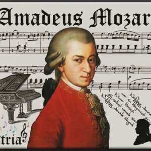 Mozart Commemorative Magnet (White)